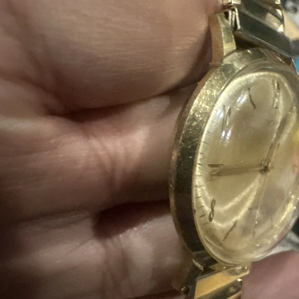 Works VTG 1965 Timex Marlin Waterproof Gold Men's watch Manual Wind 34mm 7.5
